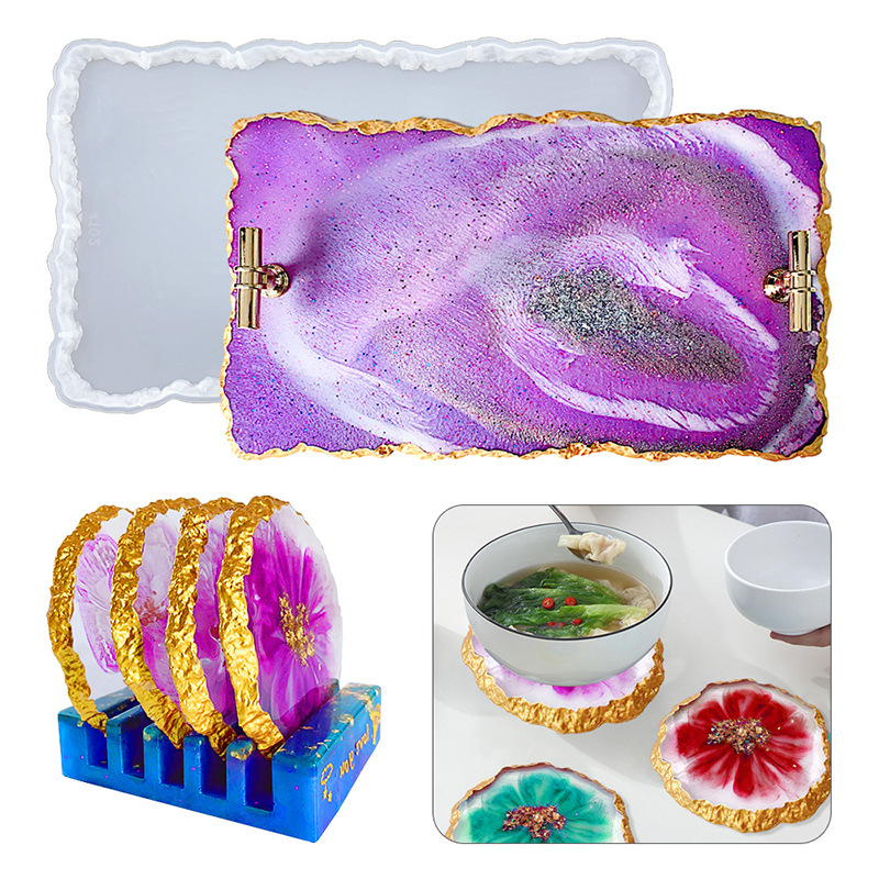 Resin Craft Ideas - DM413 Drusy dessous de verre résine
