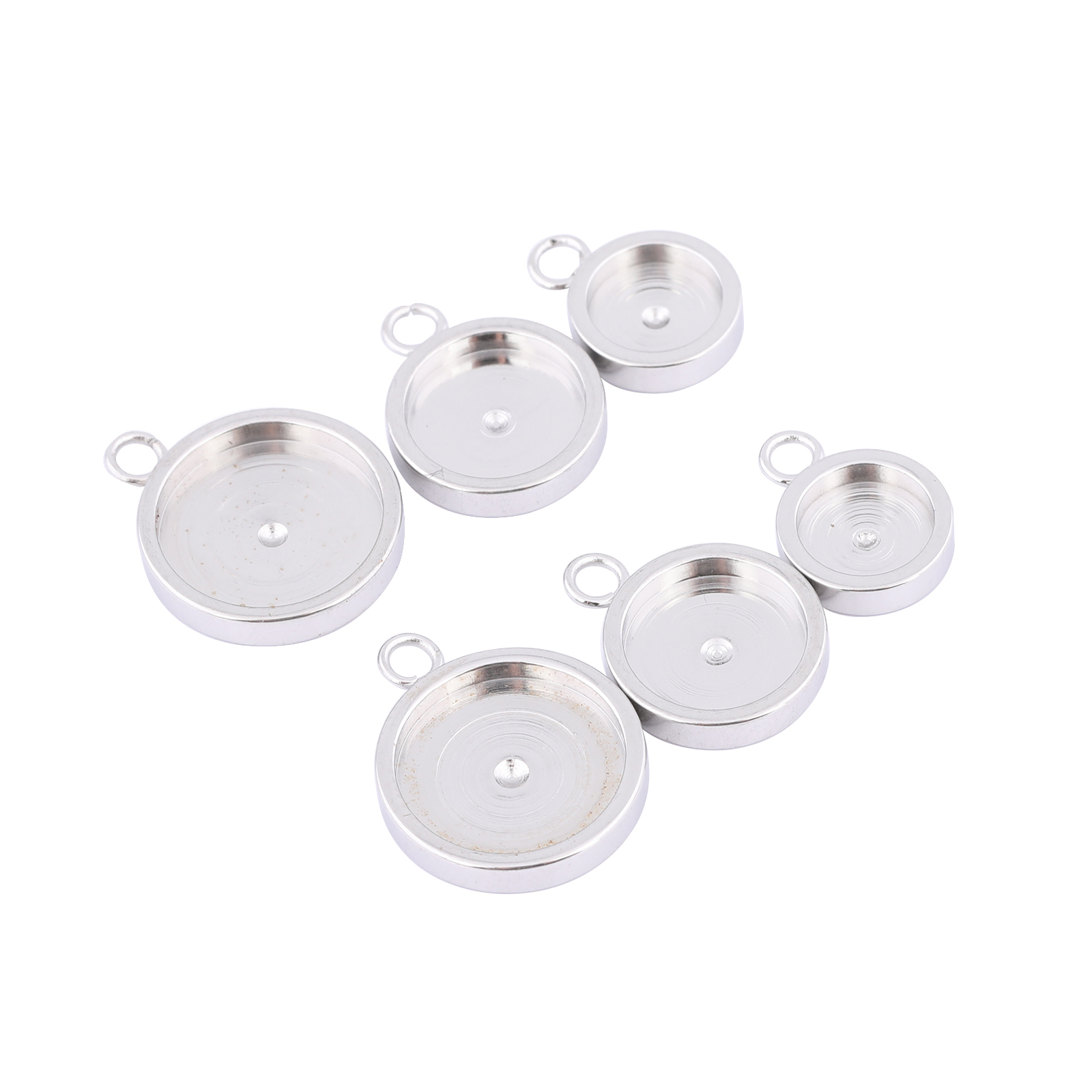 Cabochon rond en acier inoxyda - Bezels Set Pendant avis et prix